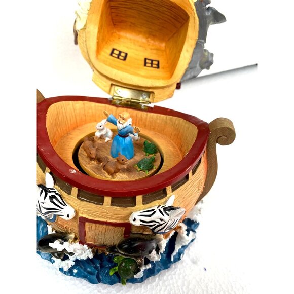 Music box San Francisco Music Box Noah's Ark Hinged Lid NIB - Picture 10 of 10
